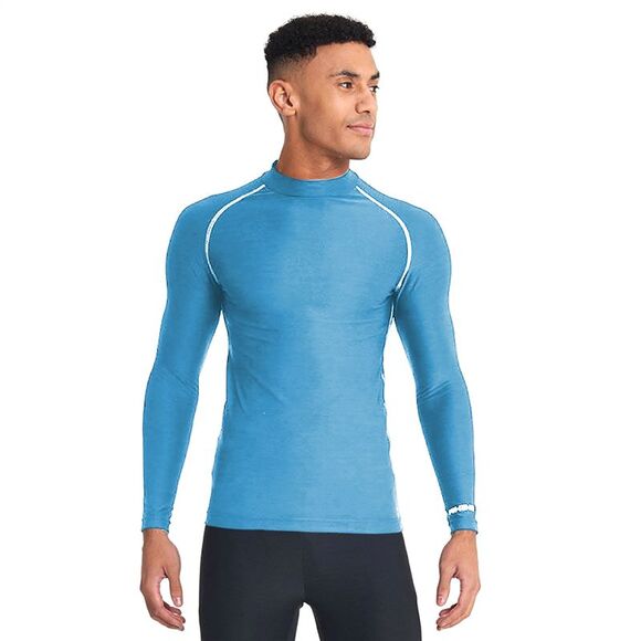 Rhino Mens Thermal Underwear Long Sleeve Base Layer Vest Top / Light Blue - Picture 2 of 3